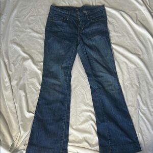 Citizens Of Humanity Blue Flare Wide Leg Jeans